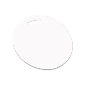 Unisub FRP Gloss White Bag Tag - Round 2 Sided  4 inch / 102 mm Round 50/CS