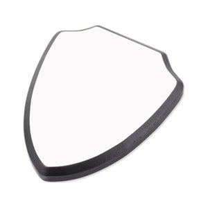 Unisub MDF Gloss White Shield Plaque w/Black Edge 7.5 x 9.13 / 191 x 232 mm 6/CS