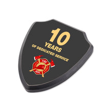 Load image into Gallery viewer, Unisub 5745 MDF Gloss White Small Shield Plaque with Black Edge 5 x 6 inch/ 127 x 152 mm 15/CS