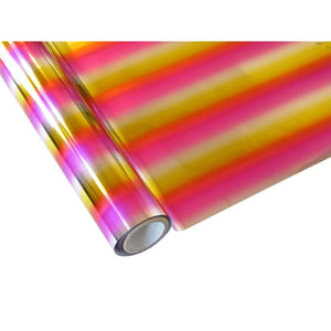 8700072569 Hot Stamping Foil for Metalizing of Printed Textiles MCAA 05 Multi-Bars Pink 30cmx12m