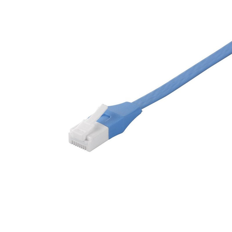 Buffalo BSLS6FU150BLW Cat6 Flat LAN cable , 15.0M , Break-proof latching tub Blue