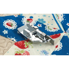 Load image into Gallery viewer, Brother F057 1/4 Piecing Foot with Guide for Sewing an accurate 1/4" (6.4mm) or 1/8" (3.2mm) seam allowance.