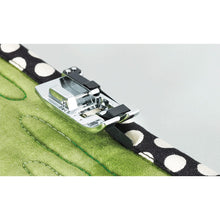 Load image into Gallery viewer, Brother F065 Stitch in Ditch Foot For sewing quilt bindings or concealed seams on clothes.