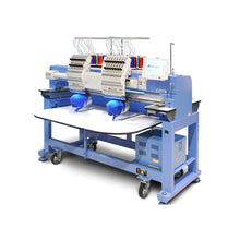 Load image into Gallery viewer, HappyJapan HCR3-1502-45 2 Head 15 Needle Industrial Embroidery Machine-Made in Japan.