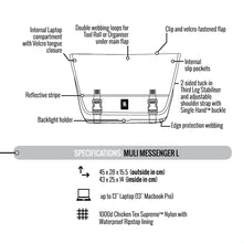 Load image into Gallery viewer, Crumpler MUM-L-001 Muli Messenger L fits 14-inch Laptops-Black