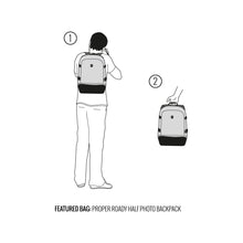 Load image into Gallery viewer, Crumpler PRYHBP-003 Proper Roady Half Photo Backpack for Camera and 15-inch Laptops-Grey Black.
