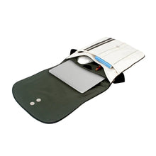 Load image into Gallery viewer, Crumpler SANS-001 Saturday Night Suit Leather Bag fits MacBook Air 13-inch-Off White/Black