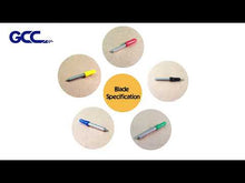 Load and play video in Gallery viewer, GCC Vinyl Cutter Blade Specification