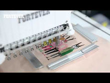 Load and play video in Gallery viewer, Fortever Halo X Single Head 10 Needle Embroidery Machine 240X360mm Emboridery Area.