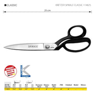 Kretzer 114825 SPIRALE Classic Tailor's Scissors -10 inch/25cm