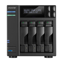 Load image into Gallery viewer, Asustor AS6204T Terastation 4-Bay NAS, Intel Celeron Quad-Core, 4 GB SO-DIMM DDR3L,GbE x 2, USB 3.0 & eSATA
