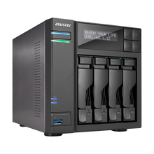 Load image into Gallery viewer, Asustor AS6204T Terastation 4-Bay NAS, Intel Celeron Quad-Core, 4 GB SO-DIMM DDR3L,GbE x 2, USB 3.0 & eSATA