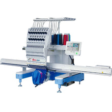 Load image into Gallery viewer, HappyJapan HCD3E-X1501-40 Single Head 15 Needle Computerised Full Industrial Embroidery Machine with 400x1200mm Area-Made in Japan