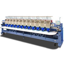 Load image into Gallery viewer, HappyJapan HCR3-1512-45 12 Head 15 Needle Industrial Embroidery Machine-Made in Japan.