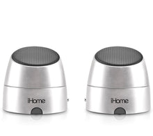 Load image into Gallery viewer, iHome IHM79SE Rechargeable Mini Speakers-Silver