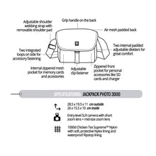 Load image into Gallery viewer, Crumpler JP3000-005 Jackpack 3000 Camera Bag for SLR Camera-Grey Black/Orange