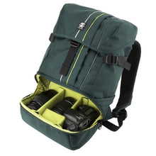 Load image into Gallery viewer, Crumpler JPHSBP-003 Jackpack Half Photo System Backpack for SLR Camera and 11-inch Laptops- Petrol/Green Yellow.