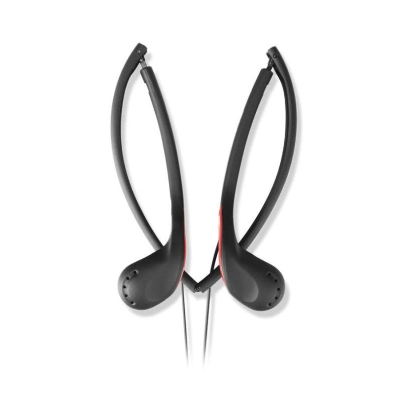 iHome NB447B Foldable Headphone-style Sport Earbuds with Interchangeable Cord Lengths and In-line iPod/iPhone Remote/Mic