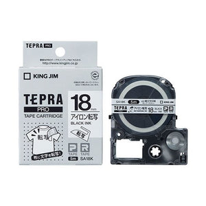 KING JIM SA18K Tape Cartridge for "Tepra-Pro" White-Made in Japan