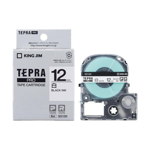 King Jim SS12K Tape Cartridge for Tepra PRO -Std 12mm -Made in Japan