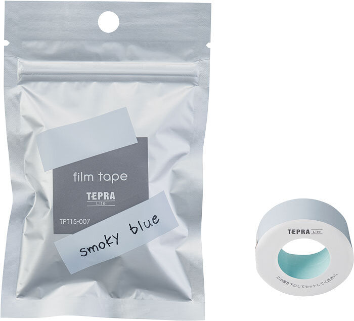 King Jim TPT15-007 TEPRA Lite Film Tape Width 15mm Smoky Blue-Made in Japan