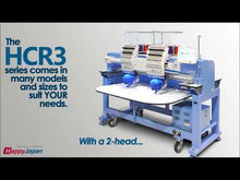 Load and play video in Gallery viewer, HappyJapan HCR3-1512-45 12 Head 15 Needle Industrial Embroidery Machine-Made in Japan.