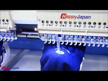 Load and play video in Gallery viewer, HappyJapan HCR3-1502-45 2 Head 15 Needle Industrial Embroidery Machine-Made in Japan.