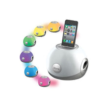Load image into Gallery viewer, iHome iP15WVE GlowTunes LED Color Changing Stereo Speaker System with Passive Subwoofer for iPhone and iPod