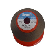 Amann 3099-1182 SERAFIL 80 2400M FS0 Polyester for Shoes, Belts Suitcase and Bags-Pine Bark