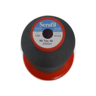 Amann 3099-1282 SERAFIL 80 2400M FS0 Polyester for Shoes, Belts Suitcase and Bags-Charcoal