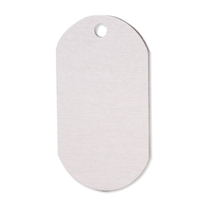Unisub Aluminium Gloss Clear ID Tag 1.17 x 2.02 inch / 29.77 x 51.2 mm 50/CS