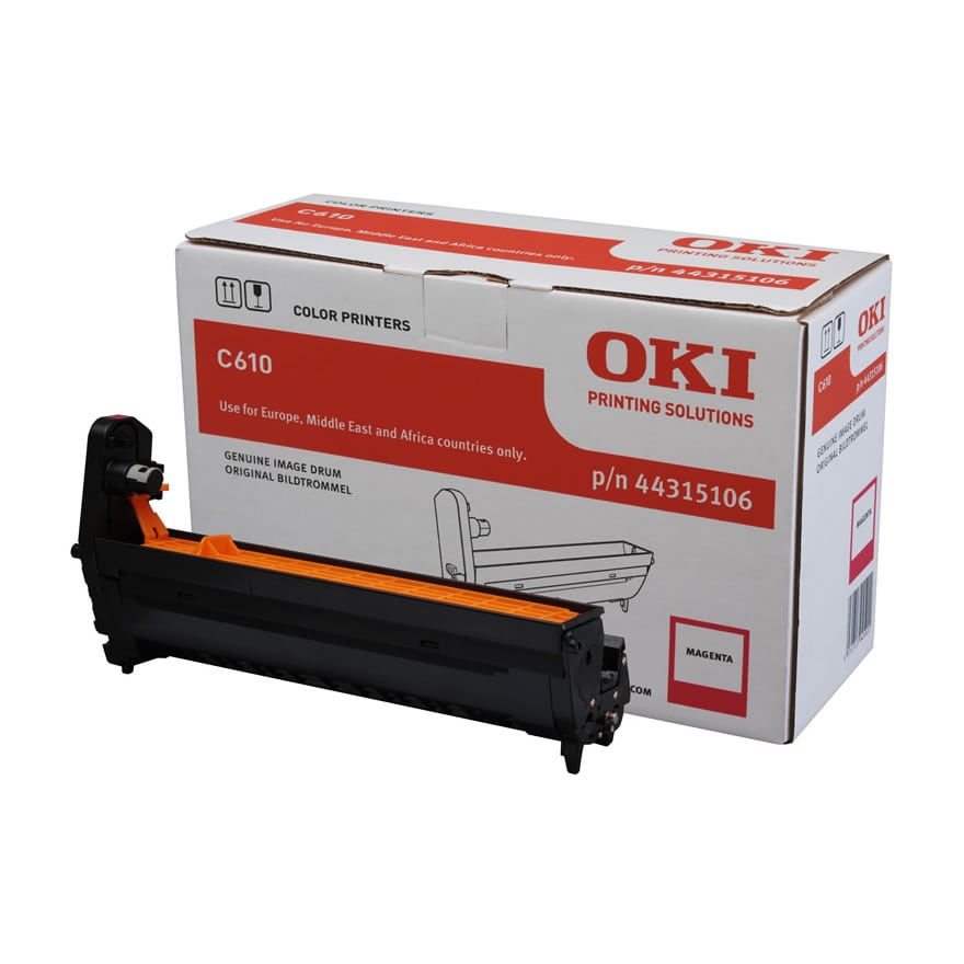 OKI EP-CART Image Drum for C610 / C610DN / C610DM -Magenta Yields 20000 pages of A4