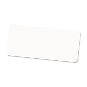 Unisub Aluminum Gloss White Name Badge w/Round .125" Corners 1"x3" / 25 x 76 mm 100/CS