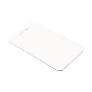 Unisub Aluminum Semi-Gloss White Bag Tag- Rectangle 2 Sided 1.75”x 3.5" / 44 x 89 mm 50/CS