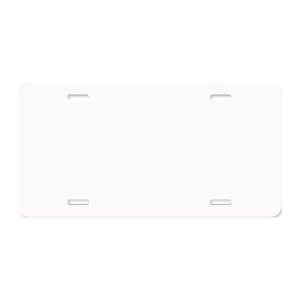 Unisub  Aluminum Gloss White License Plate 5.88 x 11.88 inch / 149 x 302 mm 50/CS