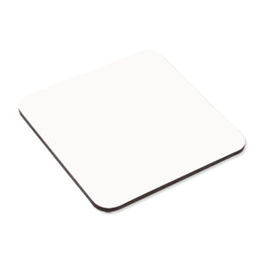 Unisub Hardboard Gloss White Coaster-Square w/Cork Back 3.75 inch / 95 x 95 mm 40/CS