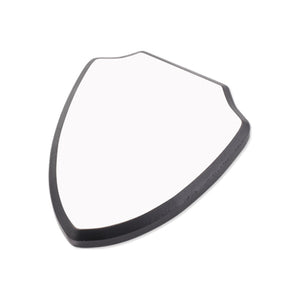 Unisub MDF Gloss White Small Shield Plaque with Black Edge  5 x 6 inch/ 127 x 152 mm 15/CS