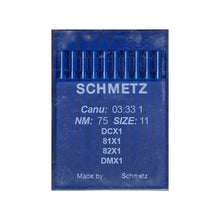 Load image into Gallery viewer, SCHMETZ 701324 DCX1 D100 Siruba/Juki/Jin Industrial Overlock Machine Needles 75/11 - Pack of 10
