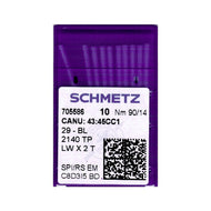 SCHMETZ 705586 29-BL D100 90/14 Blind Stitch Machine Needles LWX2T SES, LWX6 T SES pack of 10 Needles