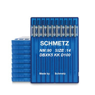 710114 - SCHMETZ DBXK5 KK D100 NM 90/14 for Industrial Embroidery Machines, HappyJapan, ZSK,- Pack of 10 for Lacuered materials, Artificial leather