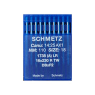 SCHMETZ 716774 1738 (A) S, DBXF2 LR for Industrial Sewing Machines Juki etc. For Leather 110/18 - Pack of 10