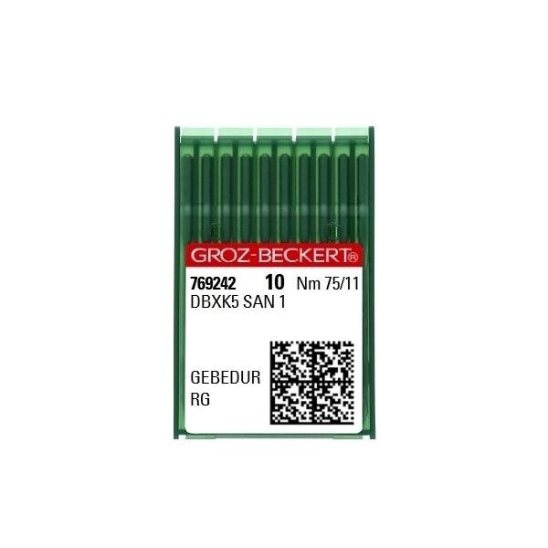 Madeira 022075RG DBXK5 SAN 1 (769242) 75RG 75/11 Needles for ZSK,Happy and Ricoma Single and Multi-Head Industrial Embroidery Machines-Pack of 10