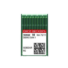 Load image into Gallery viewer, Madeira 022075RG DBXK5 SAN 1 (769242) 75RG 75/11 Needles for ZSK,Happy and Ricoma Single and Multi-Head Industrial Embroidery Machines-Pack of 10
