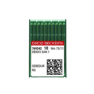 Madeira 022075RG DBXK5 SAN 1 (769242) 75RG 75/11 Needles for ZSK,Happy and Ricoma Single and Multi-Head Industrial Embroidery Machines-Pack of 10