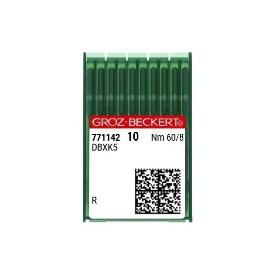 Madeira 021060R DBXK5 R (771142)60R 60/8 Needles for ZSK,Happy and Ricoma Industrial Embroidery Machines -Pack of 10