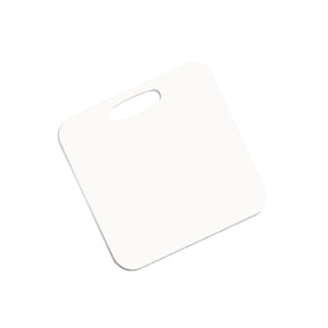 Unisub 4622 Aluminum Semi-Gloss White Bag Tag - Square 2 Sided  3" x 3" / 76 x 76 mm