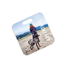 Load image into Gallery viewer, Unisub 4622 Aluminum Semi-Gloss White Bag Tag - Square 2 Sided  3&quot; x 3&quot; / 76 x 76 mm
