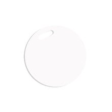 Load image into Gallery viewer, Unisub 4625 Aluminum Semi-Gloss White Bag Tag - 2 Sided 3.5&quot; / 89mm Round
