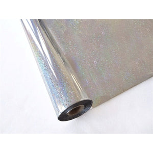 8700072556 Hot Stamping Foil for Metalizing of Printed Textiles S0KP 73 Glitter Silver 30cmx12m