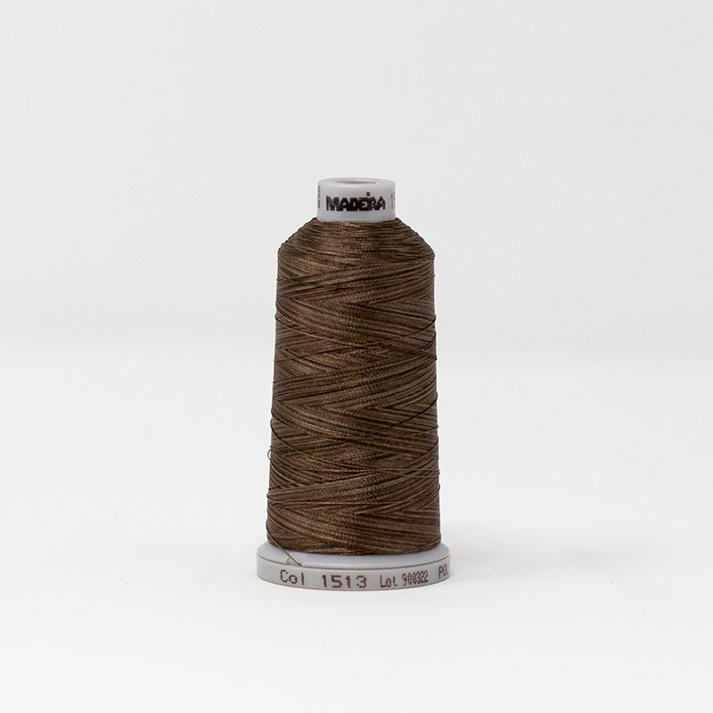 Madeira 9191513 Polyneon No 40 1000m Embroidery Thread - Multi Brown